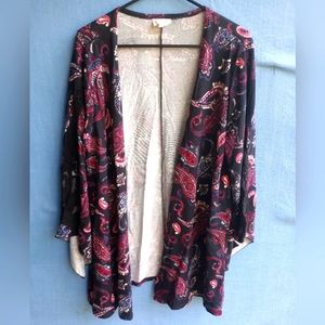Siren Lily Women's Plus Size 1x Paisley Print Cardigan